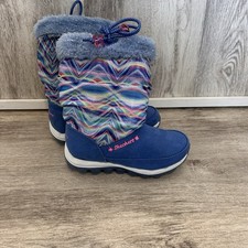 Skechers Skech Air Winter Snow Boots Girl Youth 12 Colorful Girly Cute Pink Blue