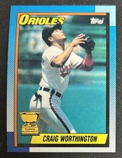 1990 Topps Craig Worthington All-Star Rookie Card (RC) #521 Orioles 3B VG O/C. rookie card picture
