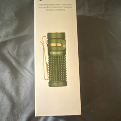 Olight Flashlight - Green Color, Boxed Packaging