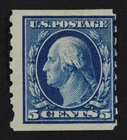 CKStamps: US Stamps Collection Scott#396 5c Washington Mint HR OG 24 1/2mm