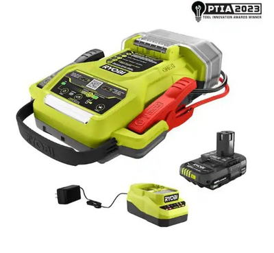 #ad #ad RYOBI 18V 1600A Jump Starter with 2.0 Ah Battery and Charger P7110 $155.00