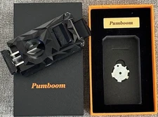 PUMBOOM 5 in 1 Tripple Jet Torch Cigar Lighter with Cigar Cutter Butane NIB