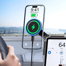 Tesla Car Mount iPhone Charger Wireless Car Phone Holder Charger, Magnetic
