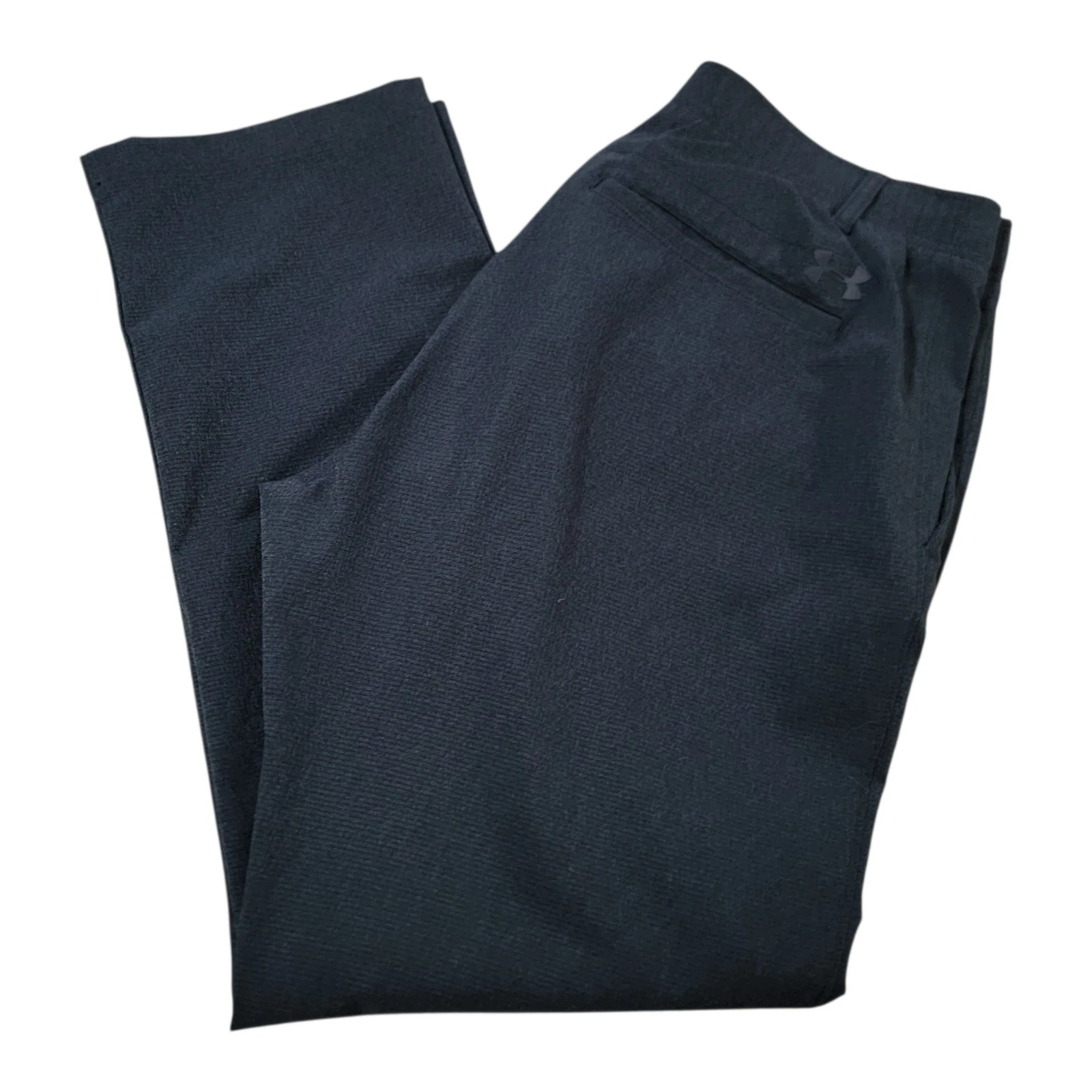 Under Armour Match Play Golf Pants Mens Size 36x30 Flat Front Black Lightweight