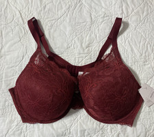 Auden Push Up Plunge Coverage Underwear Bra, Red, Size 46D - Maroon Target