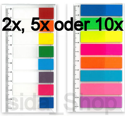 Pagemarker mit Lineal Folie 8 Farben Haftstreifen Notes Indexstreifen bestprice!