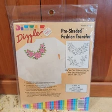 Dizzle "ROSES" Pre-Shaded Fashion Iron-On Transfer #50053 -New, Sealed!