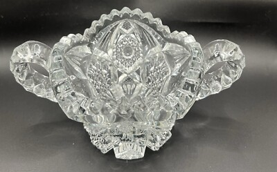 Imperial Glas NuCut Offen Zuckerdose und Milchkännchen Set Stern & Rohr Sägezahnrand