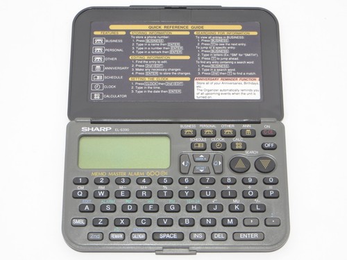 Sharp EL-6390 Memo Master Alarm 600 Electronic Organizer