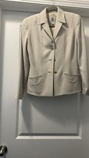 RENFREW Beige Ribbed Blazer Jacket With Pockets Women  s 2