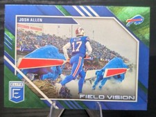 2023 Panini Donruss Elite Football Josh Allen Field Vision Green Parallel Bills