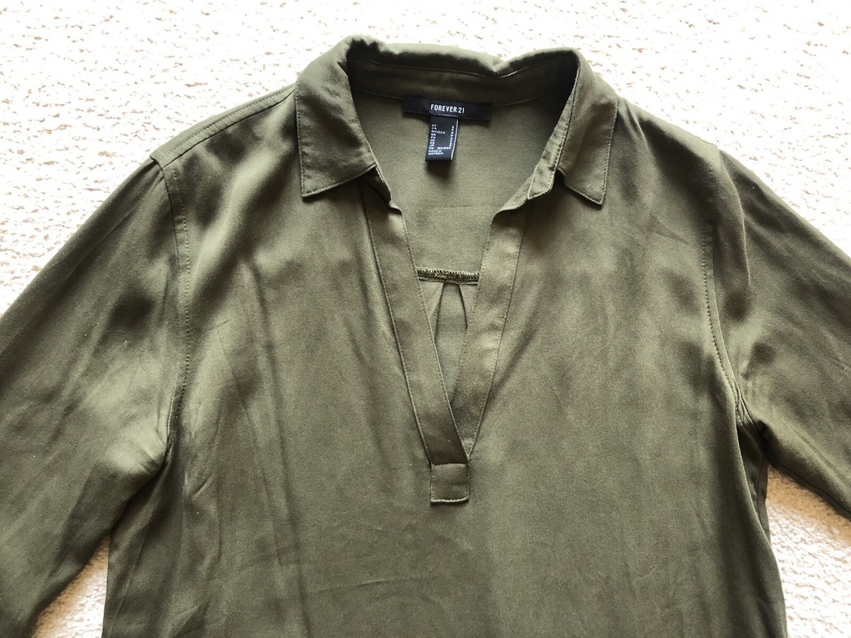 forever 21 green shirt dress Forever 21 T Shirt Dress Green Medium