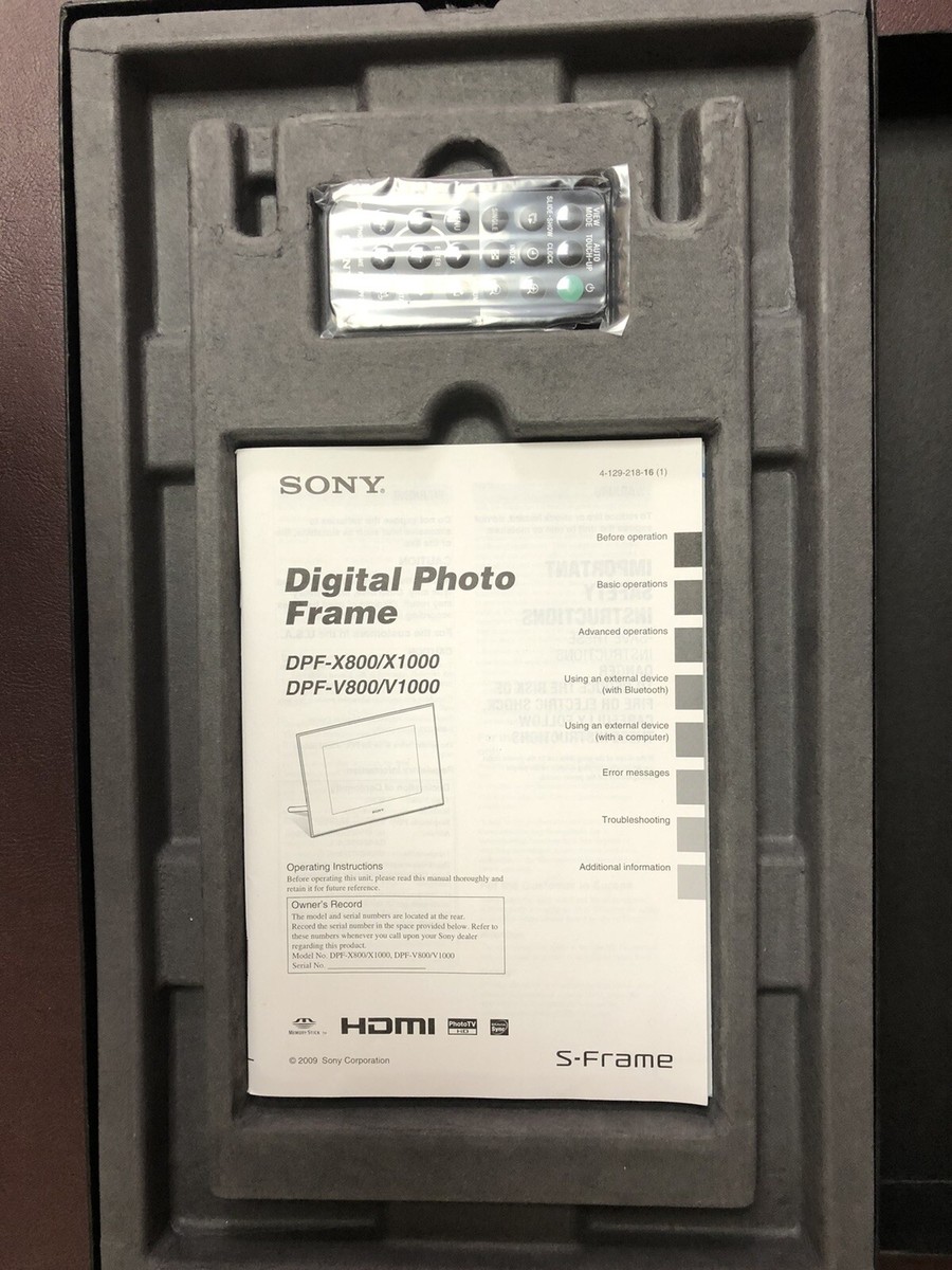 Sony S-Frame DPF-X1000 10.2