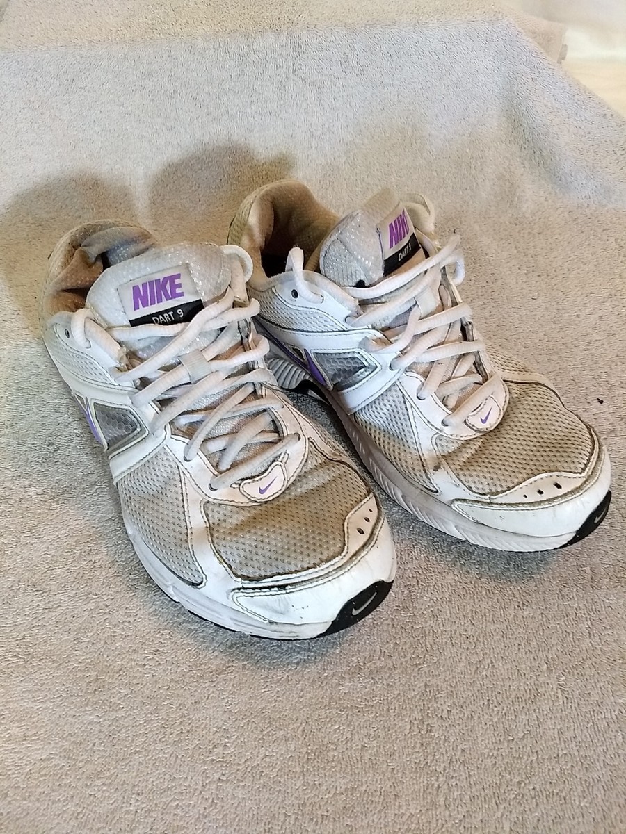 Nike Womens Dart White Running Shoes (443863-101), Size: JJ10+