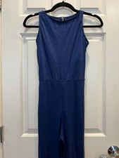 Balera Navy with Gold Shimmer Lyrical/Contemporary Jumpsuit Costume Adult Small