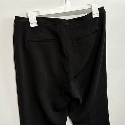 Pantalón Alexander Wang Negro Crepé Cordón Relajado Pierna Recta Informal Talla 10 - Imagen 7 de 13