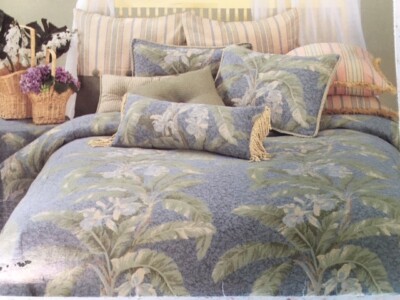 Newport Home USA Bedding Set - 8 piece - Queen Full - Palm Tree Bali design