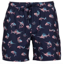 New Salt Life Elastic Waist Shorts American Fish M Live Salty $45.00 Saltlife