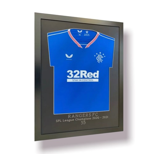 Frame For Signed Football Shirt with silver text of your choice eBay