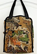 Embroidered "Daddy's Baby" Diaper Bottle Snack Lunch Bag Camouflage Deer Leaves