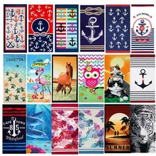 Hencely Soft Turkish Cotton Absorbent Beach Towels 28x57 in