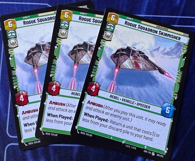 Star Wars Unlimited Spark Rebellion 3X Rogue Squadron Skirmisher Uncommon Card