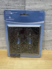 Fairhope Brainerd Brushed Pewter Finish Double Toggle Wall Light Plate 0405539