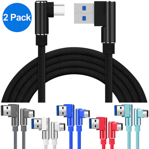 2-Pack USB-C Type-C Nylon Braided Rope Data Sync Charger Charging Cable Cord - Picture 1 of 43