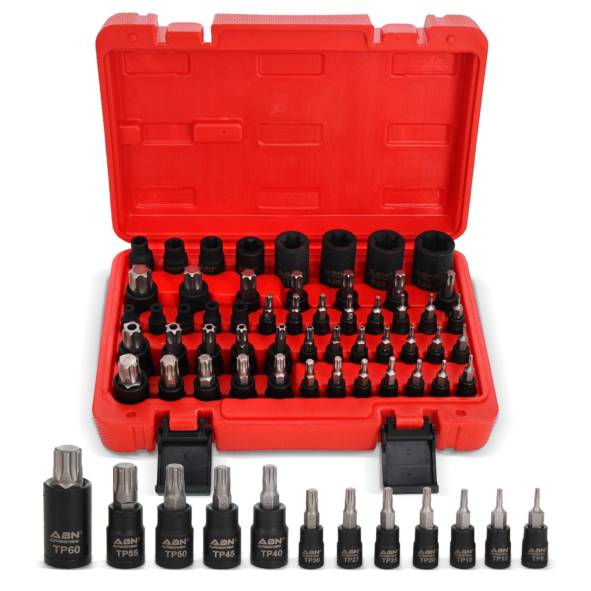 ABN Star Torx Bit Socket Set 52-teilig – Inkl. Torx, Torx Plus, Tamper Resistant Für Auto & Werkstatt
