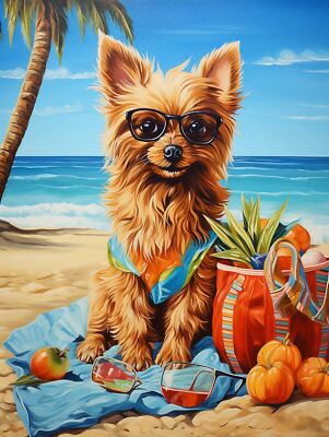 Sparkling Paws 5D Diamond Painting Kit - Sandy Beaches Edition | Full Drill Roun