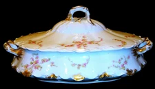 Antique HAVILAND & Co. Limoges THE NORMA 8" Oval Covered Vegetable Serving Bowl