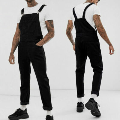 loose black dungarees