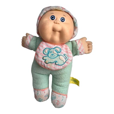 Hasbro Cabbage Patch Doll Puppe Babyland Gummi Gesicht ca. 27 cm türkise 90er