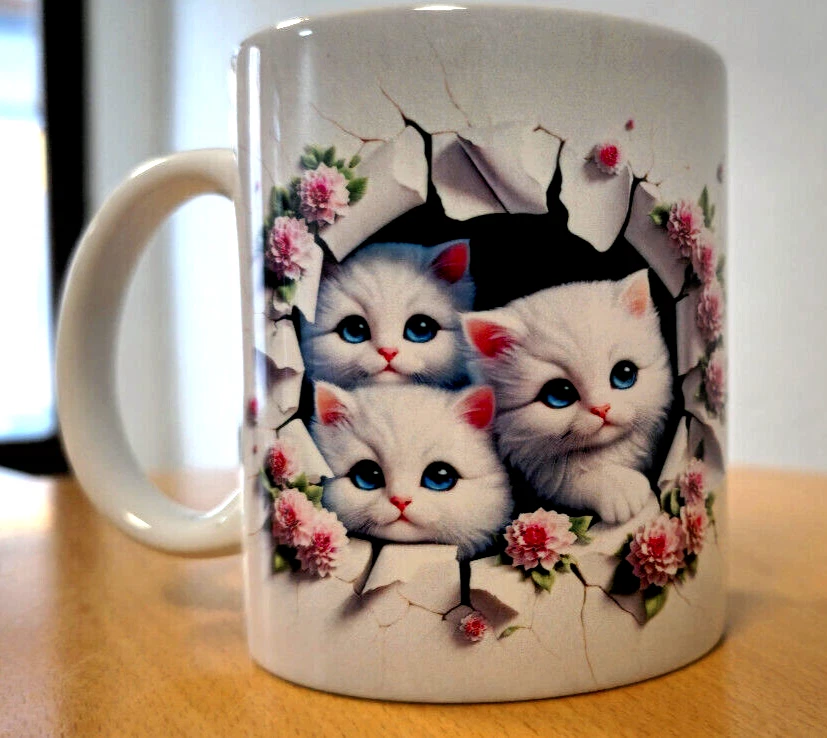3D Tasse Katze Babykatzen Home Geschenkidee Kaffeetasse inkl Geschenkbox - Bild 1 von 4