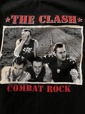 Vintage 2002 The Clash Combat Rock Black Tour Tee Shirt Sz. S