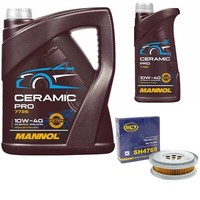 MotoröL Set Mannol 10W-40 Ceramic Pro 6 Liter + ÖLfilter FüR Mercedes E-Klasse