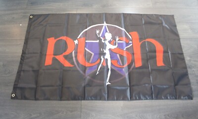 Rush Banner Flag 3x5  Starman Logo Rock Band Fan Decor Man Cave CD Record