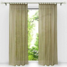 Vorhänge Gardinen Wohnzimmer Schlaufenschal Fenster Stores Voile Transparent