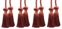 Vorhang Zugband, Stil # Cct , Farbe #K35 - Dunkel Rost Orange [ Set Mit 4]