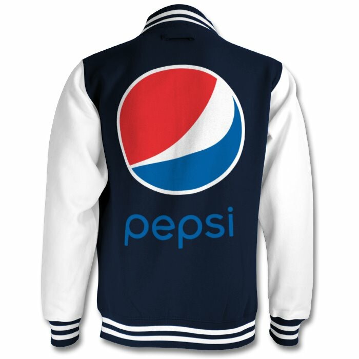 PEPSI Varsity Bomber Snap Button Jacket Red Size XS to 2XL