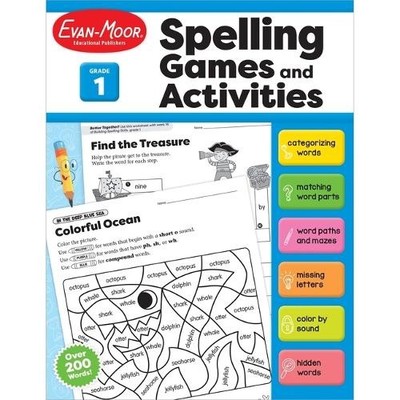 Evan-Moor Corporation Spelling Games and Activities, Grade 1 (Taschenbuch)