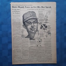 Cuenco de algodón TCU Texas Randy Jackson por Lou Darvas 1956 Brooklyn Dodgers Cubs