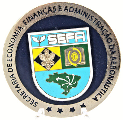 Brazilian Air Force SEFA Finance Admin Challenge Coin 1.75 Copper