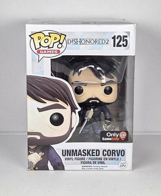 Funko Pop Games Dishonored 2 UNMASKED CORVO #125 GameStop Exclusive 2016 NIB