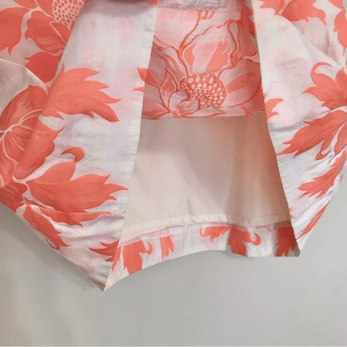 J Crew Cream & Orange Floral Print A Line Skirt - Picture 6 of 9