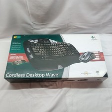 Logitech Cordless Desktop Wave Keyboard  Laser Mouse READ Missing 2 Pieces