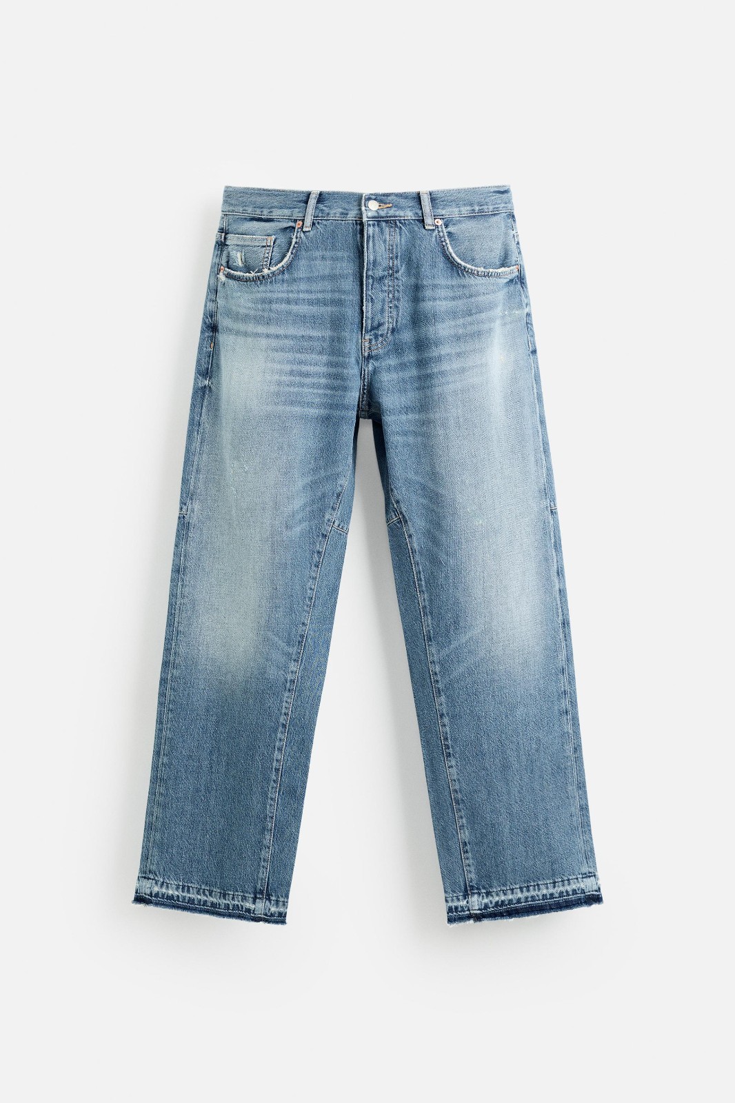 New Zara Men Reworked Relaxed Fit Jeans 29 Blue 6688/400 pants trousers bottom