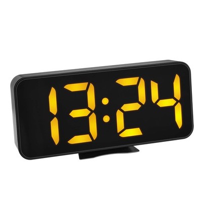 Digitaler Wecker, 60.2027.01, mit orangen LEDZiffern, Anzeige von Innentemper...