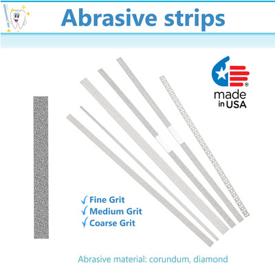 Dental Polishing Strips Single Side Diamond Sanding Surface with Hole & SawTeeth