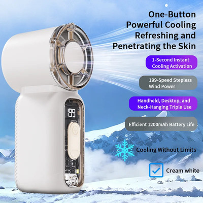 Super Mini Rechargeable Handheld High Speed Fan Powerful Wind UltraQuiet Fan Dig